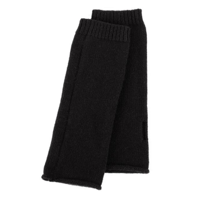 Isotoner® Ladies Soft Touch Knit Fingerless Glove Black Extra Image 1